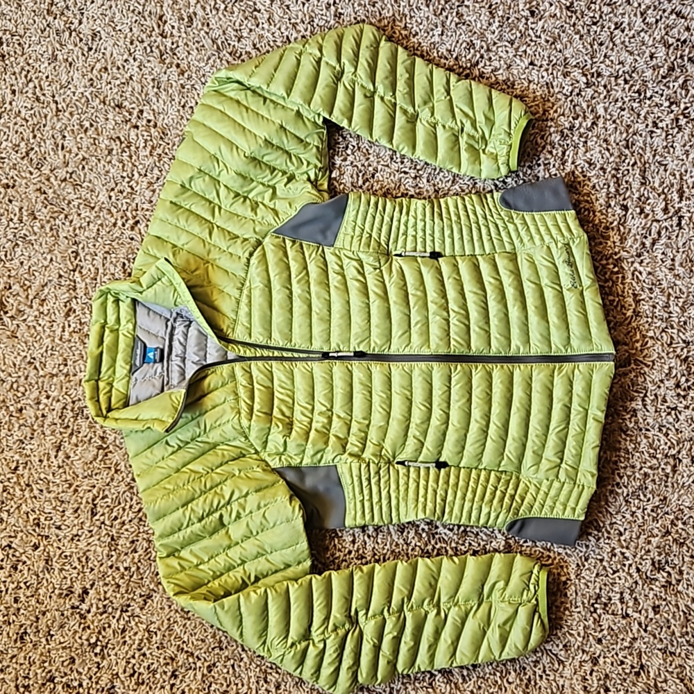 Eddie Bauer Assent MicroTherm  Down Jacket, Bright Green, Size small